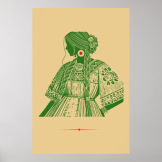 Traditionele Mexicaanse kledij Poster