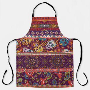 Traditionele Mexicaanse stijlpatchwork abstrac Schort