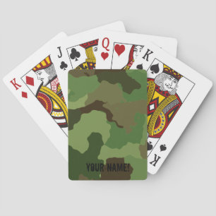 Traditionele militaire camouflage. speelkaarten