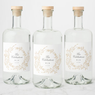 Traditionele Monogram Crest Classic Elegante Bruil Likeurfles Etiket