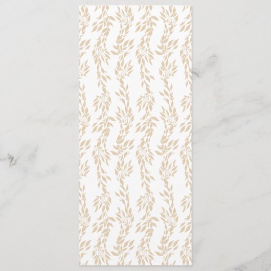 Traditionele Monogram Crest Classic Elegante Bruil Programma (Achterkant)