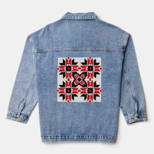 Traditionele Motif, Roemeens traditioneel Motif T- Denim Jacket