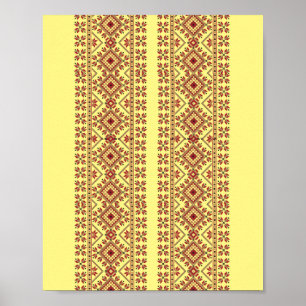 Traditionele Motif, Roemeens traditioneel Motif T- Poster