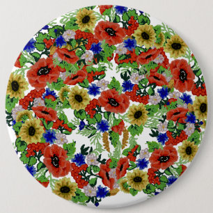 Traditionele Motif, Roemeens traditioneel Motif T- Ronde Button 6,0 Cm