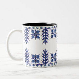 Traditionele Motif, Roemeens traditioneel Motif T- Tweekleurige Koffiemok