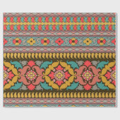 Traditionele Mughal Border Designart, etnisch, fab Cadeaupapier (Vlak)