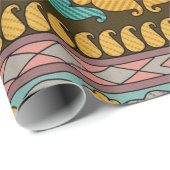 Traditionele Mughal Border Designart, etnisch, fab Cadeaupapier (Rol Hoek)