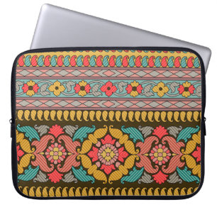 Traditionele Mughal Border Designart, etnisch, fab Laptop Sleeve