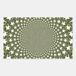 Traditionele naadloze haaien rechthoekige sticker