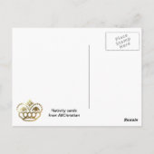 Traditionele nativiteit briefkaart (Achterkant)