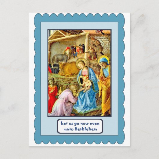 Traditionele nativiteit briefkaart (Voorkant)