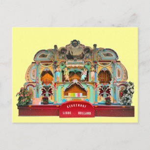 Traditionele Nederlandse Barrel Organ Briefkaart