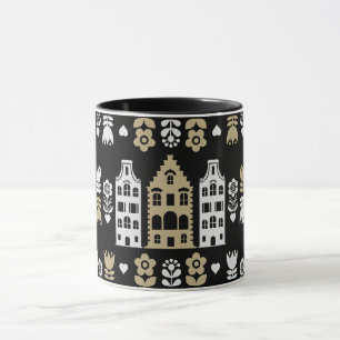 Traditionele Nederlandse Folk Art Print Mok