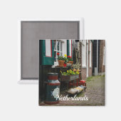 Traditionele nederlandse klompen op straat magneet (Voorkant / Achterkant)