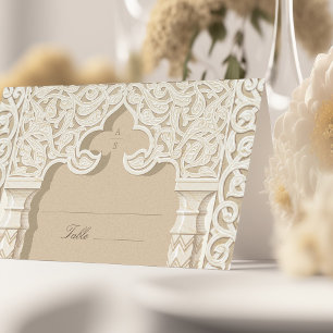 Traditionele Nikah Arabesque Trouwnaam Kaart