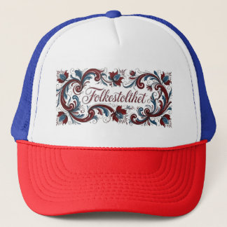 Traditionele Noorse Telemark Rosemaling Folkesto Trucker Pet