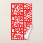 Traditionele Nordic Christmas Decor Bad Handdoek (Handdoek)