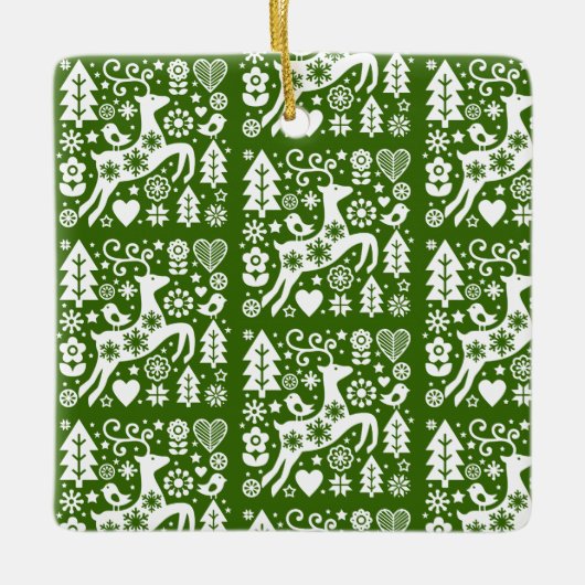 Traditionele Nordic Christmas Decor Keramisch Ornament (Voorkant)