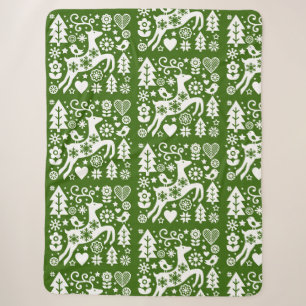 Traditionele Nordic Christmas Decor Sherpa Deken