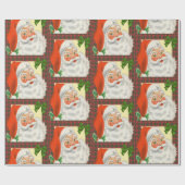 Traditionele ouderwetse kerstkerst cadeaupapier (Vlak)