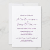 Traditionele Paarse bruiloft Kaart (Voorkant)