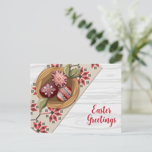 Traditionele Paasgroeten Kaart (Staand voorkant)