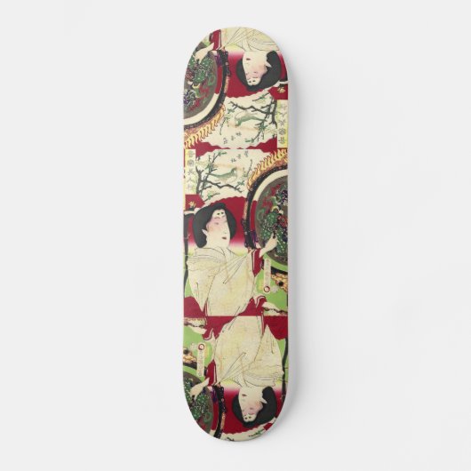 Traditionele paraplu kimono japans geisha skateboard (Voorkant)