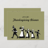 Traditionele pelgrims-Thanksgiving Kaart (Voorkant / Achterkant)