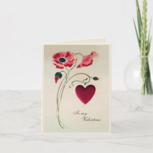  traditionele poppy valentijn kaart