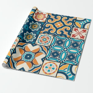 Traditionele portugese decoratieve kleur tot cadeaupapier