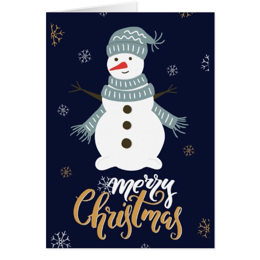 Traditionele "pretkerst" Snowman Kerstmis (Voorkant)