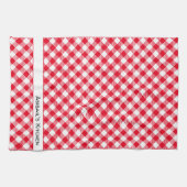 Traditionele Red Gingham Buffalo check Theedoek (Horizontaal)