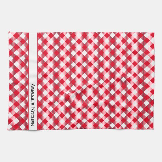 Traditionele Red Gingham Buffalo check Theedoek (Horizontaal)