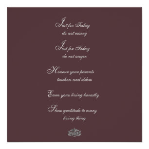 Traditionele Reiki-beginselen Perfect Poster