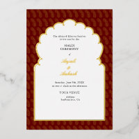 Traditionele Rode & Gouden Mehendi Ceremonie India