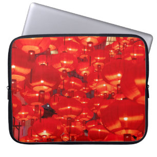 Traditionele rode lantaarns gedecoreerd voor Chine Laptop Sleeve