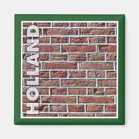 Traditionele rode Nederlandse brickwork Pointing H Magneet (Voorkant)