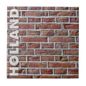 Traditionele rode Nederlandse brickwork Pointing H Tegeltje (Voorkant)