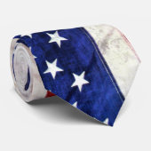 Traditionele rode, witte en blauwe Amerikaanse vla Stropdas (Opgerold)