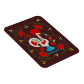 Traditionele rooster van Barcelona in wit Magneet (Rechterzijde)