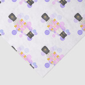 Traditionele Roze & Lila Kerst Notenkraker Tissuepapier (Detail)