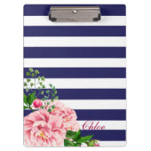 Traditionele Roze Rozen & Rosebuds Bloemennaam Klembord (Voorkant)