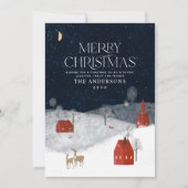 Traditionele Rustige foto Winter Kerst Feestdagenkaart (Voorkant)