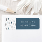 Traditionele Rustige winterboom moderne Etiket (Insitu)