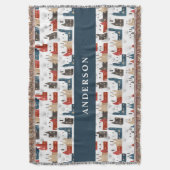 Traditionele Rustige Winterkerst rode marjoen Deken (Voorkant Verticaal)