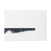 Traditionele Rustische marine Red Winter Merry Ker Adreslabel Wikkel (Voorkant)