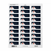 Traditionele Rustische marine Red Winter Merry Ker Etiket (Full Sheet)