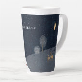 Traditionele Rustische marine Red Winter Merry Ker Latte Mok (Rechterhoek)