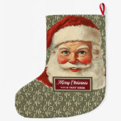 Traditionele  Santa Claus Stocking Holiday Grote Kerstsok (Achterkant)