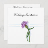 Traditionele Schotse en Keltische bruiloft Thistle Kaart (Voorkant / Achterkant)